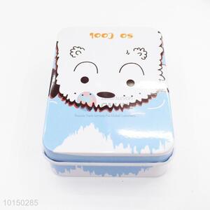 Cartoon Dog Pattern Rectangular Shaped Metal Tea Box Tinplate Container Home Decor Ornament Tin Box Home Decor