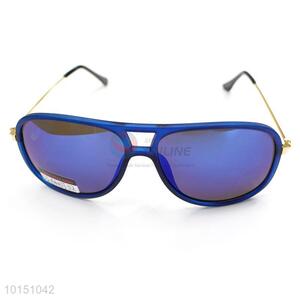 Latest Outdoor Blue Sunglasses With Gold Legs
