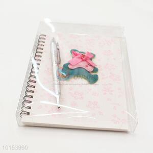 Cheap Price Eco-friendly Spiral Coiled Notebook with Pen