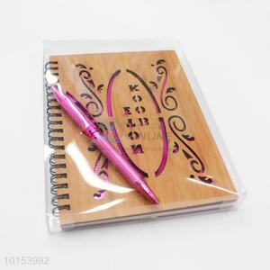 Promotional Eco-friendly Spiral Coiled Notebook with Pen