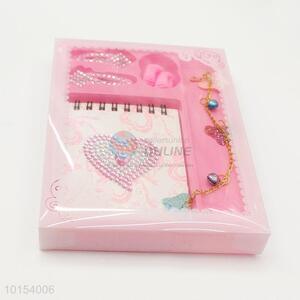 Factory Direct Spiral Coil Notebook Set with Hairpin, Hair Ring and Bracelet