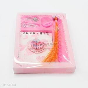 Popular Spiral Coil Notebook Set with Hairpin, Hair Ring and Wig