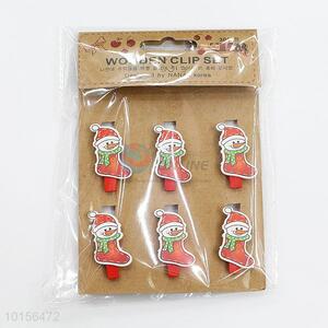 Promotional Snowman Shaped Photo Clip Clothespin Clips