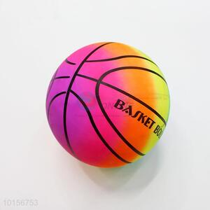 High Quality Professional Inflatable Rainbow Basket Ball PVC Toy Ball