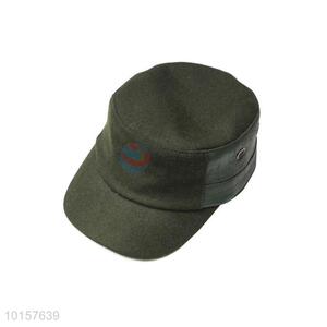 Fashion British Style Flat Wool Warm Army Hat Peaked Cap