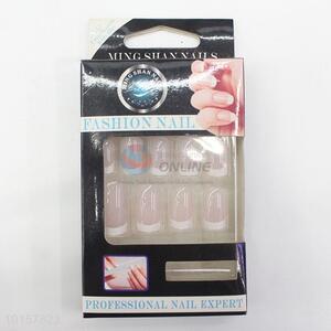 High Quality Fashion Pink 3D Fake Nails Fingernail Sticker