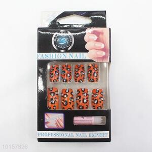 Red Leopard ABS Artificial <em>Nail</em> Art Manicure <em>Fake</em> Nails