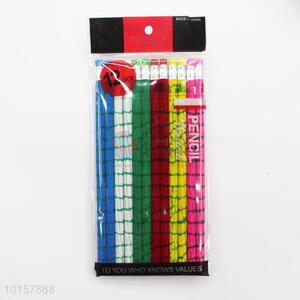 12 Pieces/Bag Vintage Wooden Pencils with Eraser for Kids