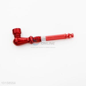 Portable red tobacco pipe with long stem