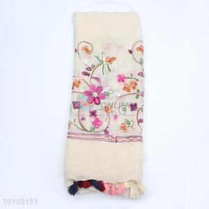 Promotional Hijab Scarf Flower Embroidered Scarf