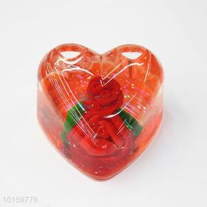 Romantic loving heart shaped rose penholder