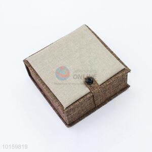Linen Jewelry Package Box with Hasp Bracelet Box for Gift
