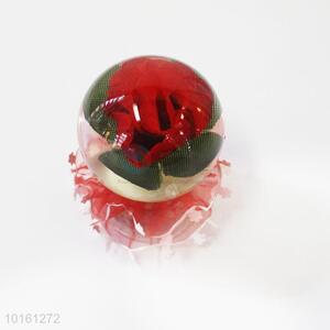 Trendy red rose snow globe for gift