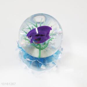Decorative unique water globes with blue rose