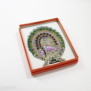 Exquisite design fashion cheap peacock alloy mirror