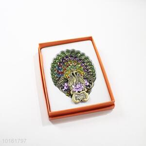 Wholesale fashion design peacock alloy mirror