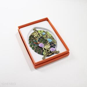 Delicate design market popular peacock alloy mirror