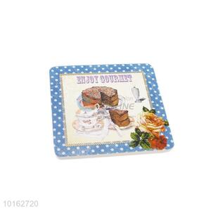 Popular wholesale cheap square shape cup mat