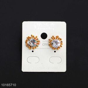 Sunflower Shaped Zircon Earring Jewelry for Women/Fashion Earrings