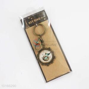 Round Pendant Zinc Alloy Keyring/Key Chain