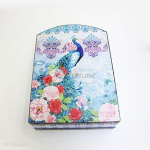 Beautiful Peafowl and Flower Printed Key Box/Holder