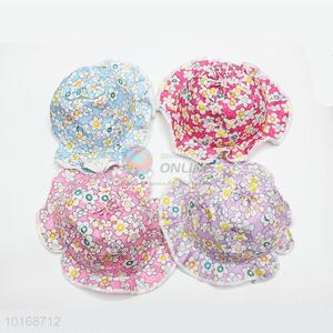 Popular Flower Printed Round Laced Hats&Caps for Girls