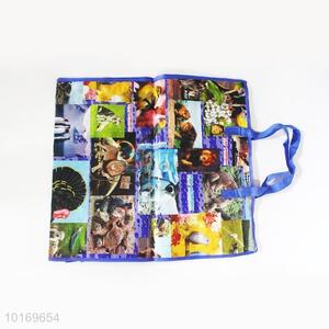 50*55*30cm Many Animals Printed Blue Reusable PP Shopping Tote Bag