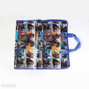 50*55*30cm Wholesale Lion Printed Blue Reusable PP Shopping Tote Bag