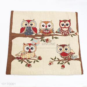 Wholesale owl linen cushion cover