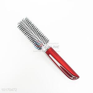 Popular Silver Head Massage Beauty Plastic Comb with Red Handle for Women