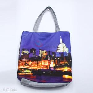 Good quality night scene lint tote bag/casual bags