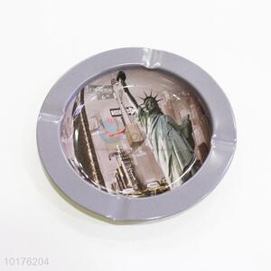 America signs printed metal ashtray plate