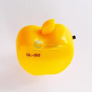 Bright yellow apple shaped LED nightlight/night lamp for bedroom and passageway