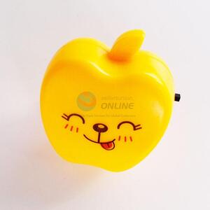 Yellow apple shaped LED nightlight/night lamp for bedroom and passageway