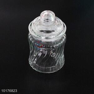 Top quality sealed glass jar/glass storage pot with glass lid