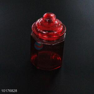 Food grade red sealed glass jar/glass storage pot/storage bottle
