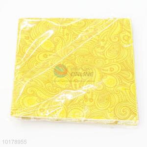 Recent design abstract printed wood pulp paper napkin