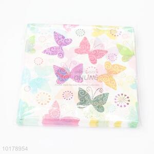 Unique design butterfly printed wood pulp paper napkin