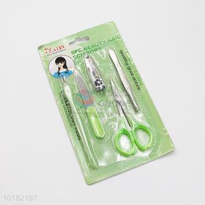 Cheap Price Manicure Set with Nail Clipper/ Scissor/ Nail File/ Eyebrow Tweezers/ Cuticle Pusher