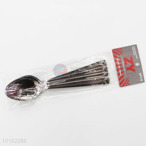 6 Pieces/ Bag Popular Style Stainless Steel Cutlery Meal Spoons