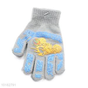 Wholesale grey weaving acrylic gloves