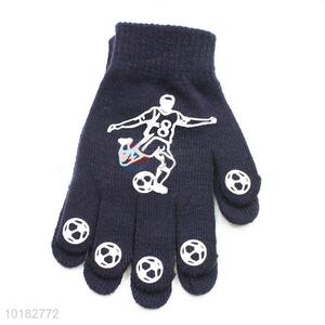 New design black warm acrylic gloves