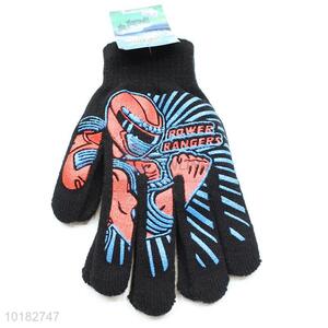 Good quality black acrylic men gloves