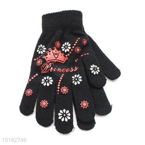 Outdoor black full finger gloves for men