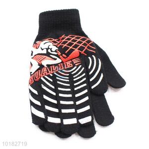 New arrival cheap custom black acrylic men gloves