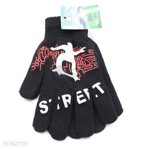 Hot sale black acrylic men gloves