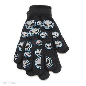 Top quality skull full finger gloves for men