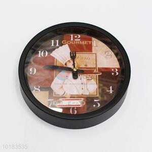 High Quality Fruit Printed Round Plastic Wall Clock