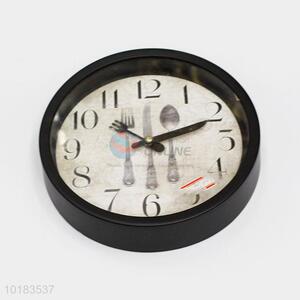 Factory Direct Sale Round Plastic Wall Clock With Printing