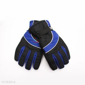 Wholesale Nice Blue and Black Warm Gloves Ski Gloves